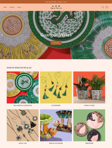 eCommerce website: Wing on Wo & Co. (W.O.W.)