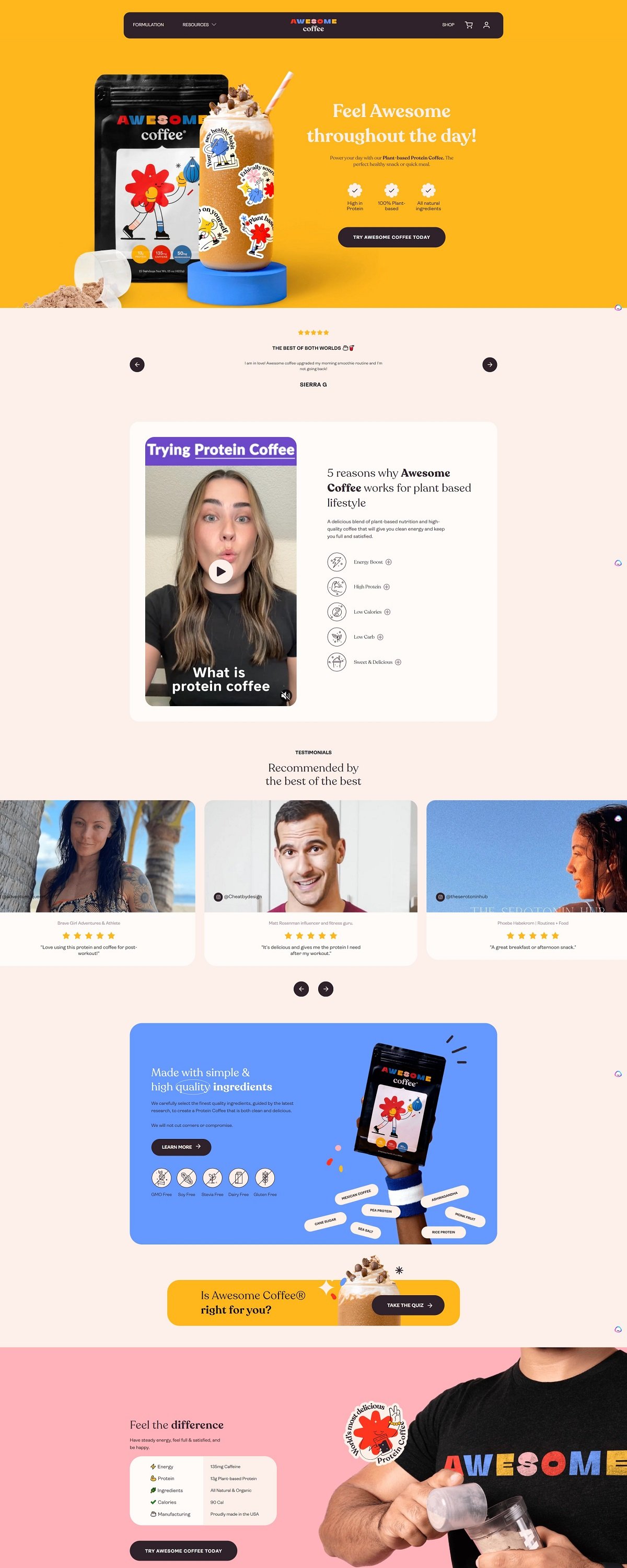 eCommerce website: Awesome Coffee