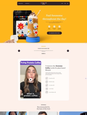 eCommerce website: Awesome Coffee