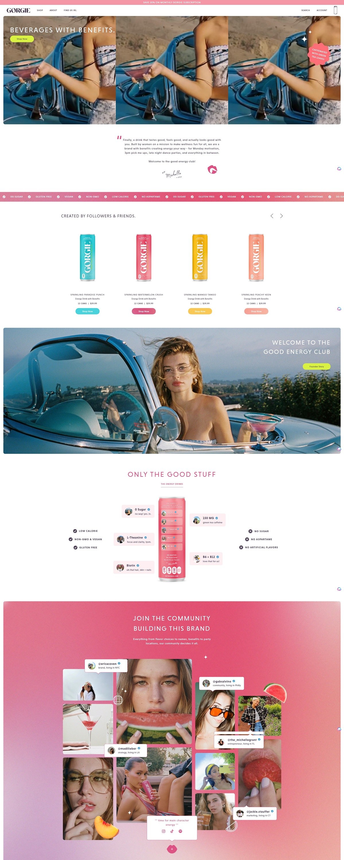 eCommerce website: Gorgie