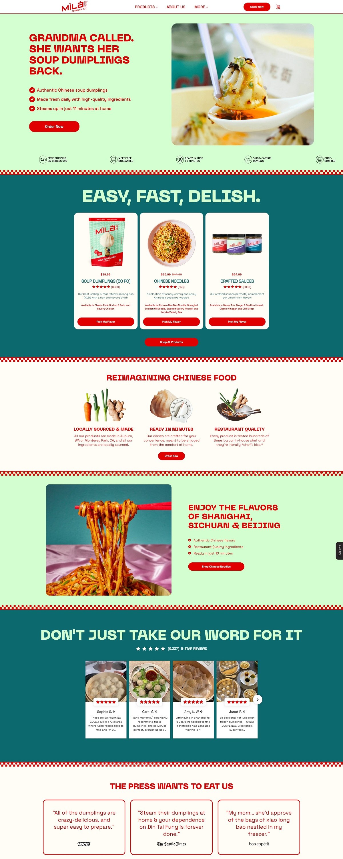 eCommerce website: MìLà