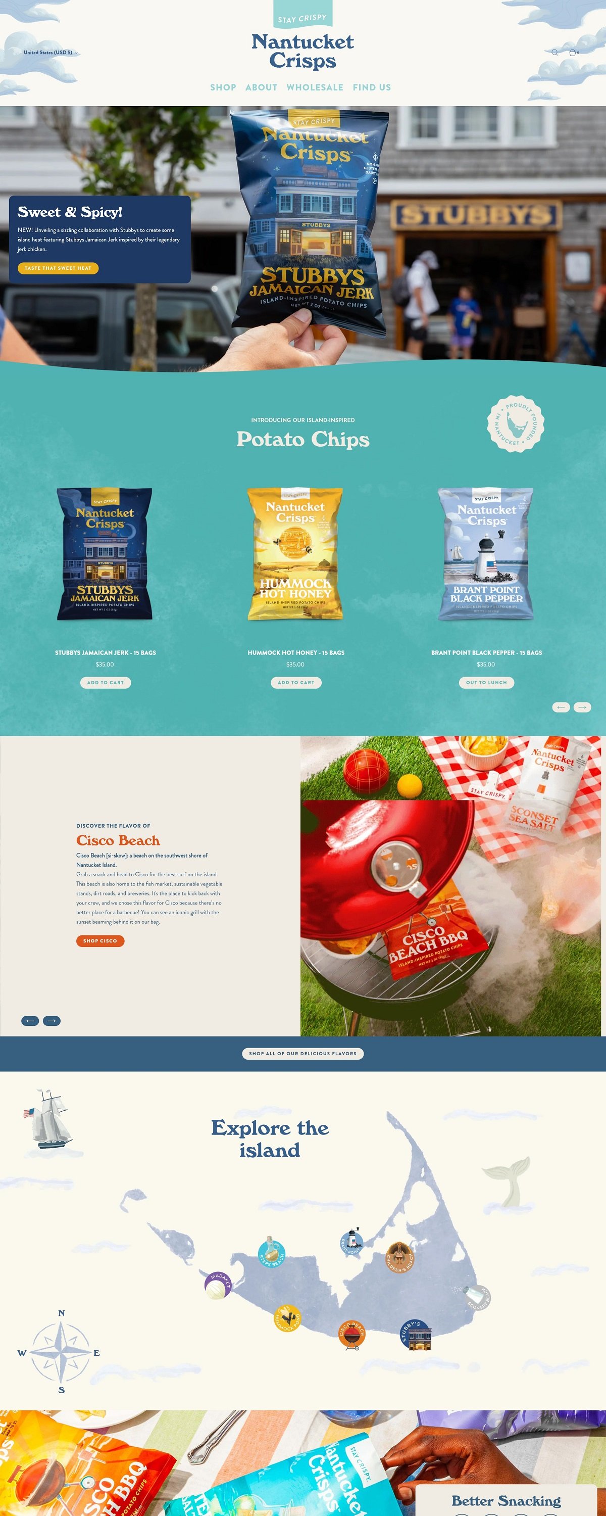 eCommerce website: Nantucket Crisps
