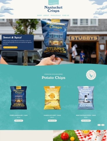 eCommerce website: Nantucket Crisps