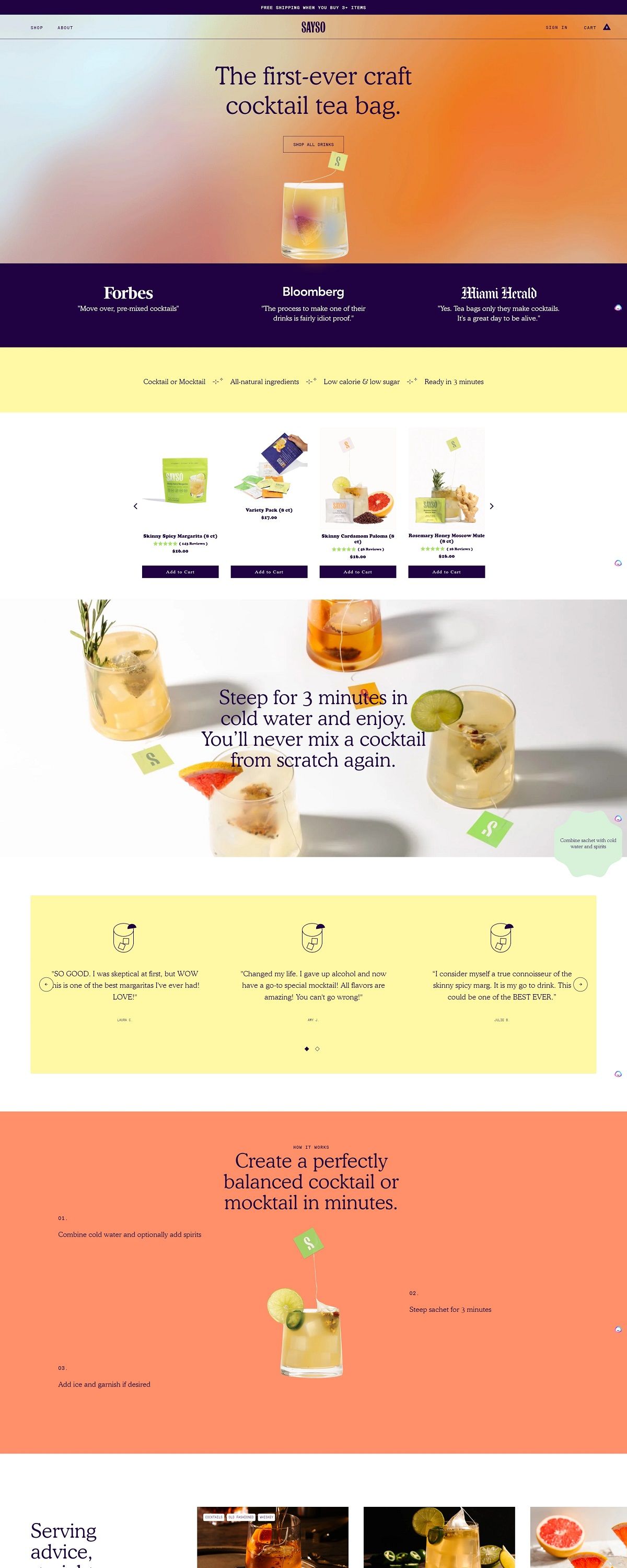 eCommerce website: SAYSO