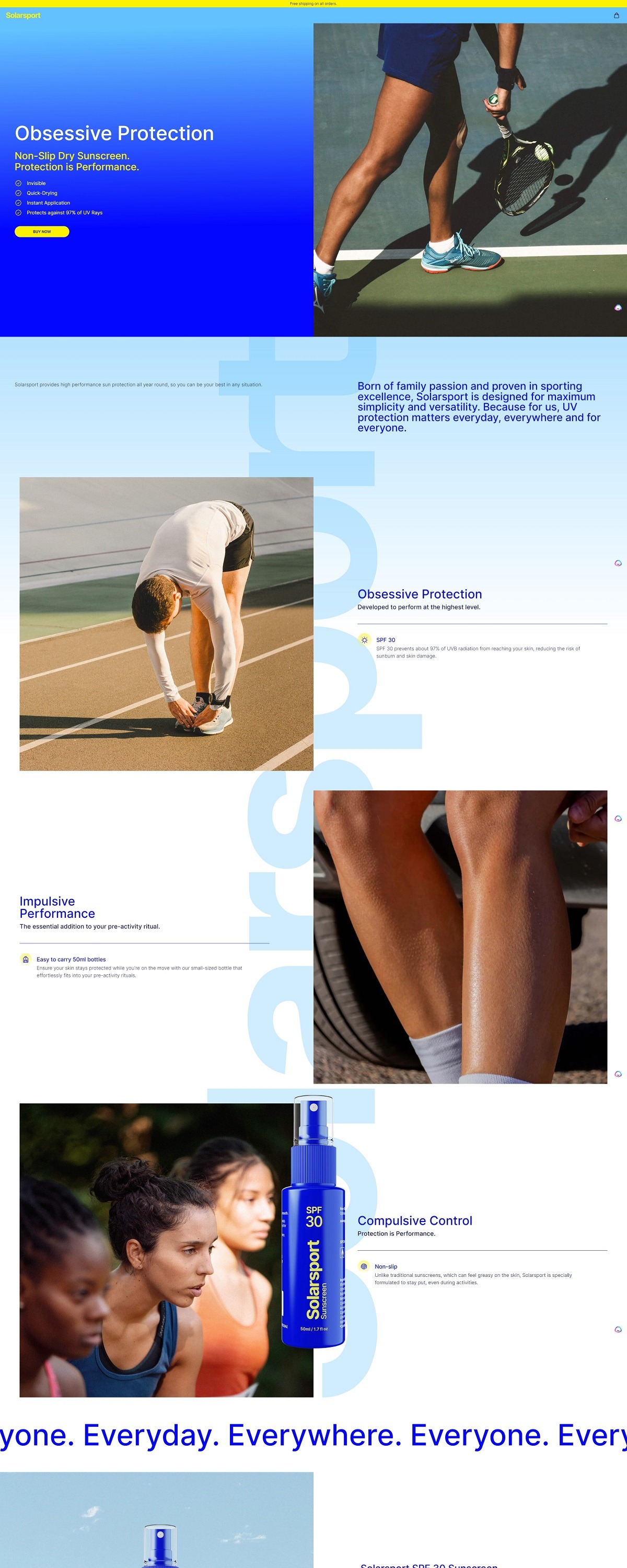 eCommerce website: Solarsport