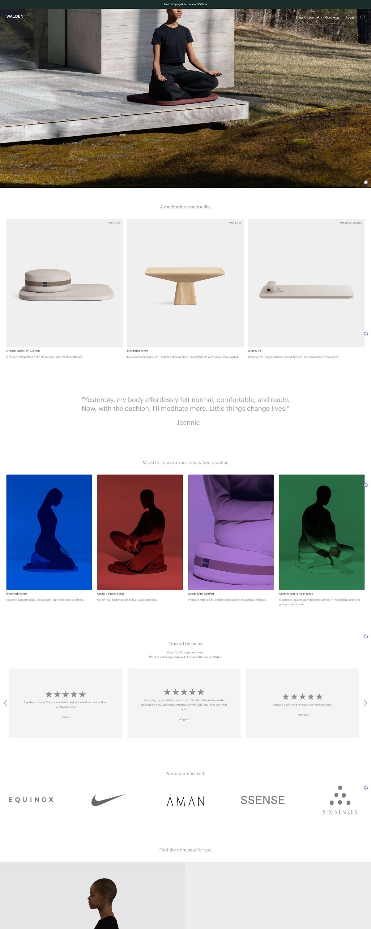 eCommerce website: Walden