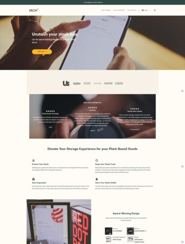 eCommerce website: Stori