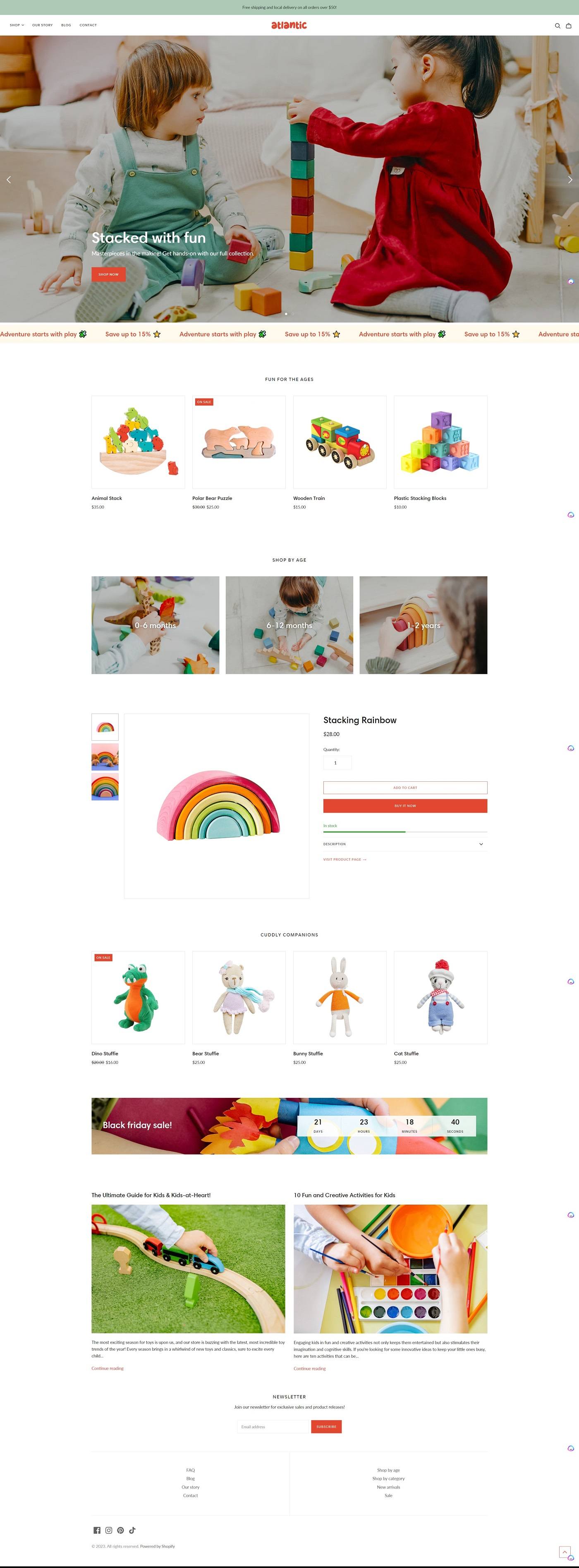 eCommerce website template: Atlantic