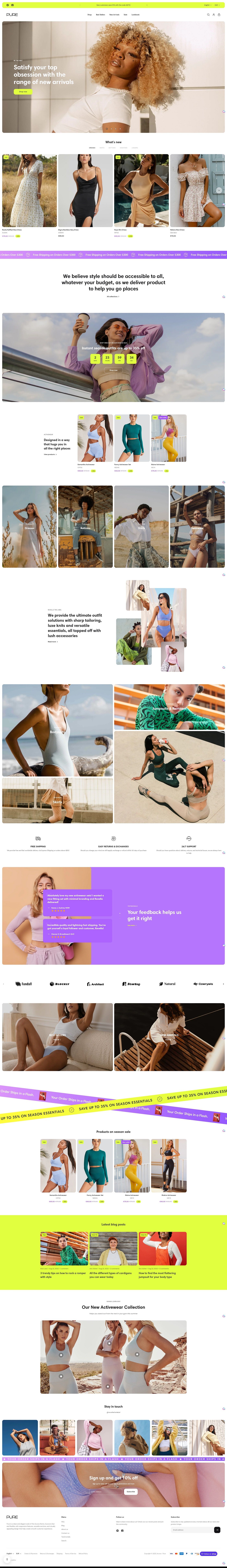 eCommerce website template: Aurora