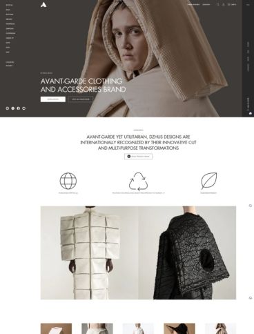 eCommerce website template: Avante