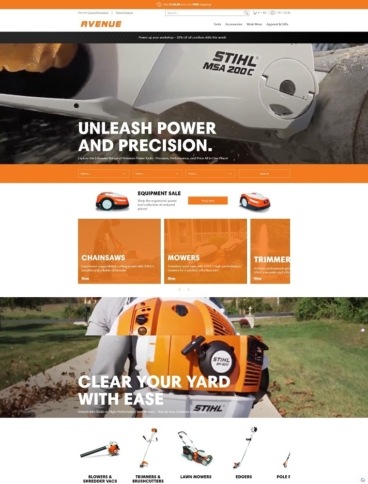 eCommerce website template: Avenue
