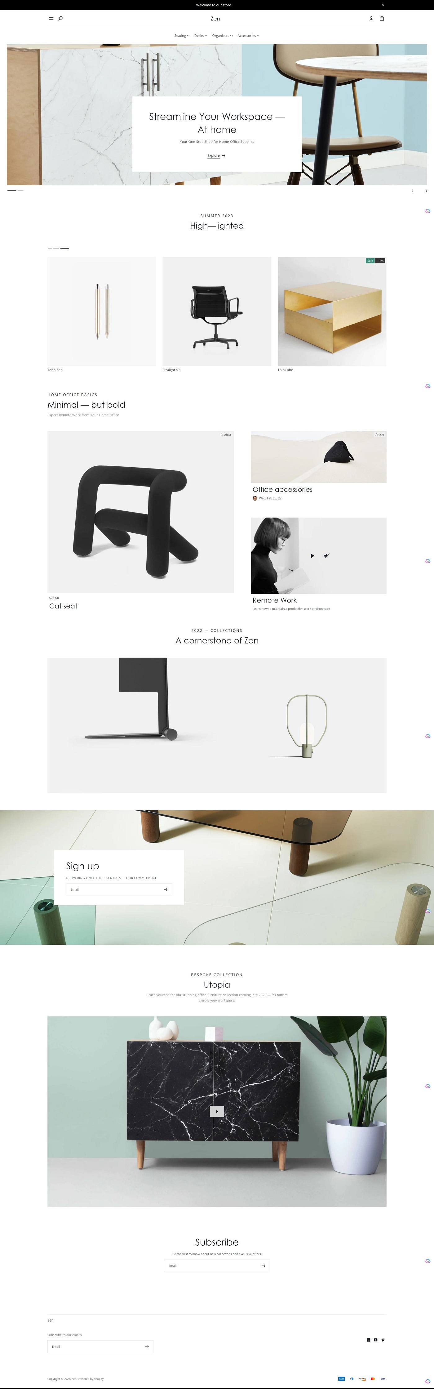 eCommerce website template: Bazaar