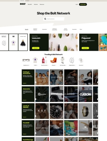 eCommerce website: Bolt