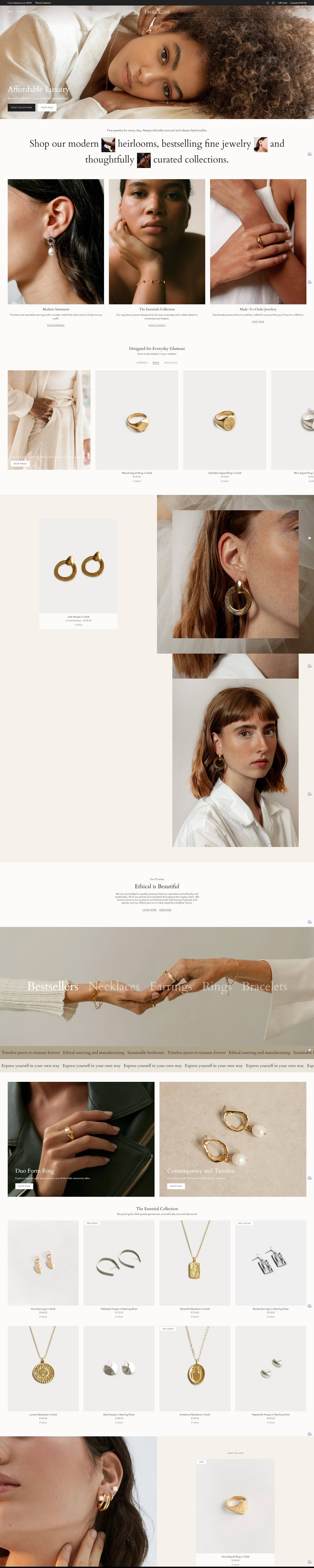 eCommerce website template: Broadcast