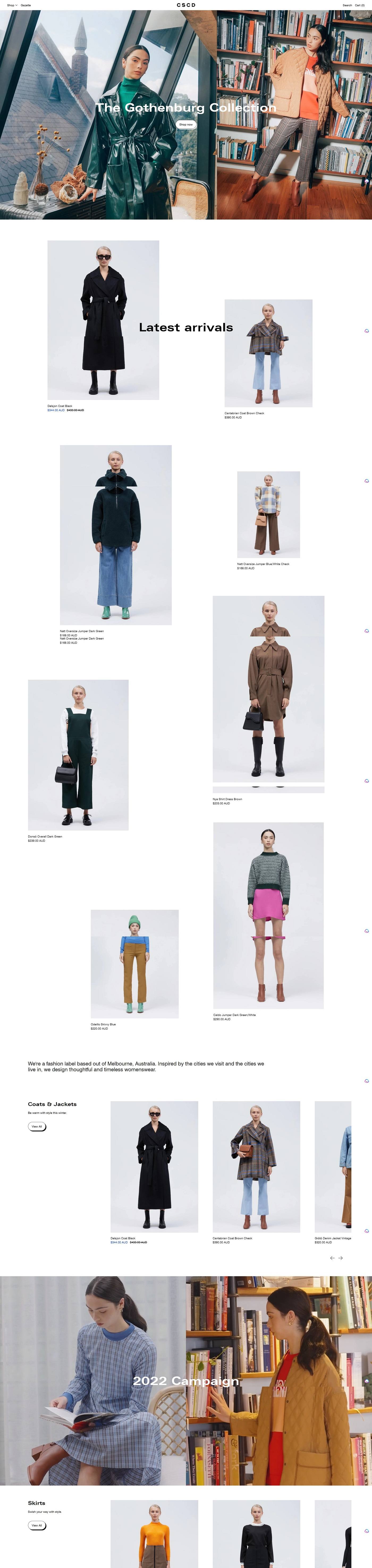 eCommerce website template: Cascade