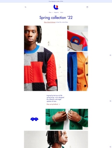 eCommerce website template: Colorblock