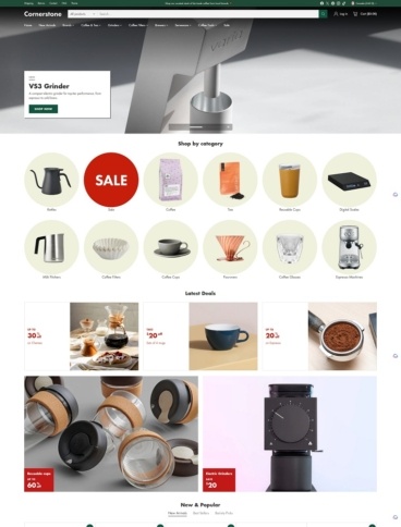 eCommerce website template: Cornerstone