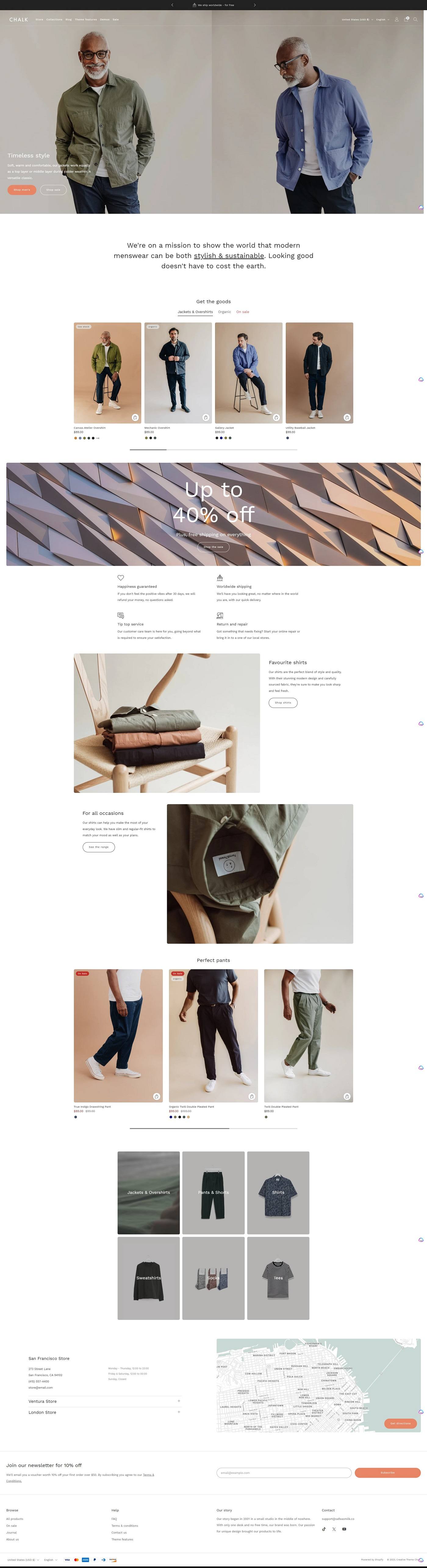 eCommerce website template: Creative