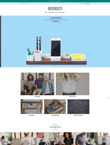 eCommerce website template: District