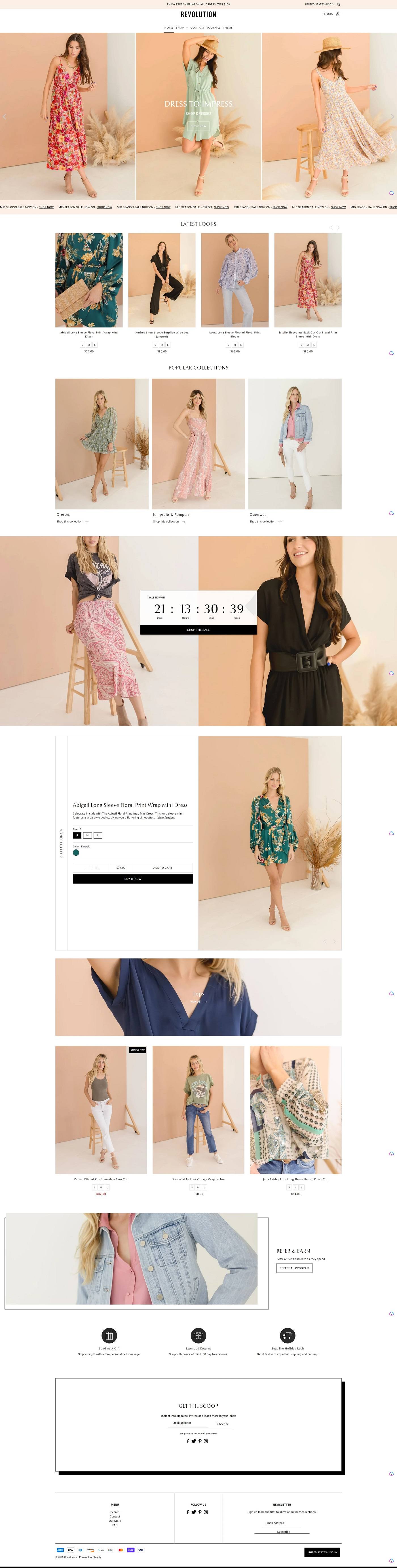 eCommerce website template: Drop