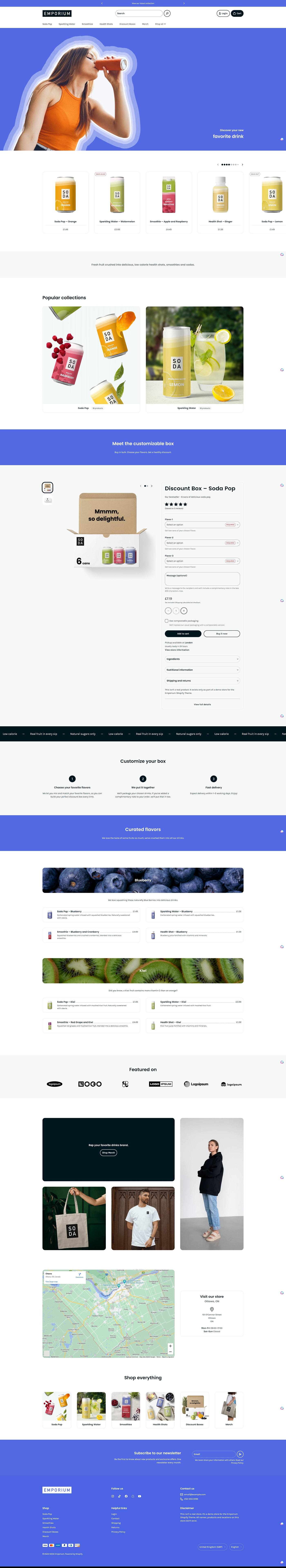 eCommerce website template: Emporium