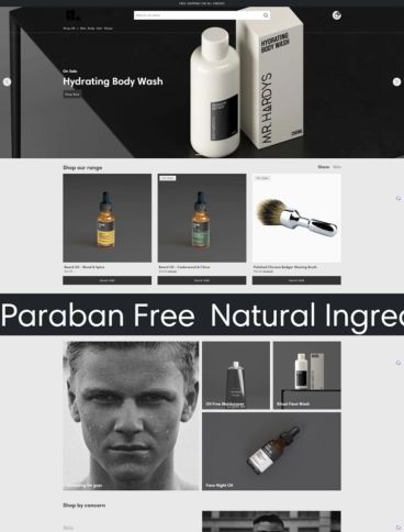 eCommerce website template: Erickson