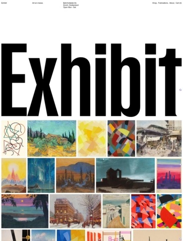 eCommerce website template: Exhibit