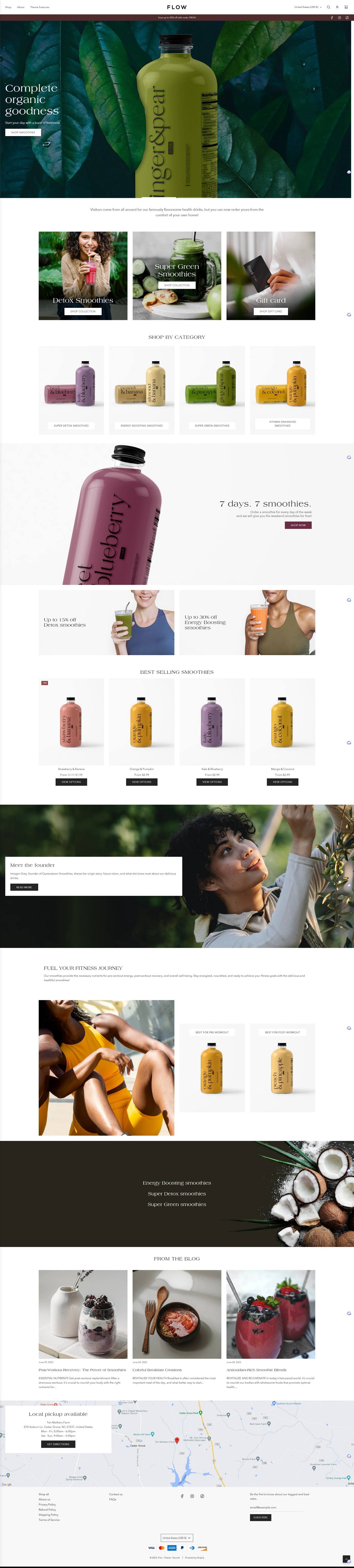 eCommerce website template: Flow Shopify Theme