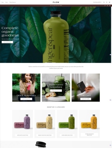 eCommerce website template: Flow Shopify Theme