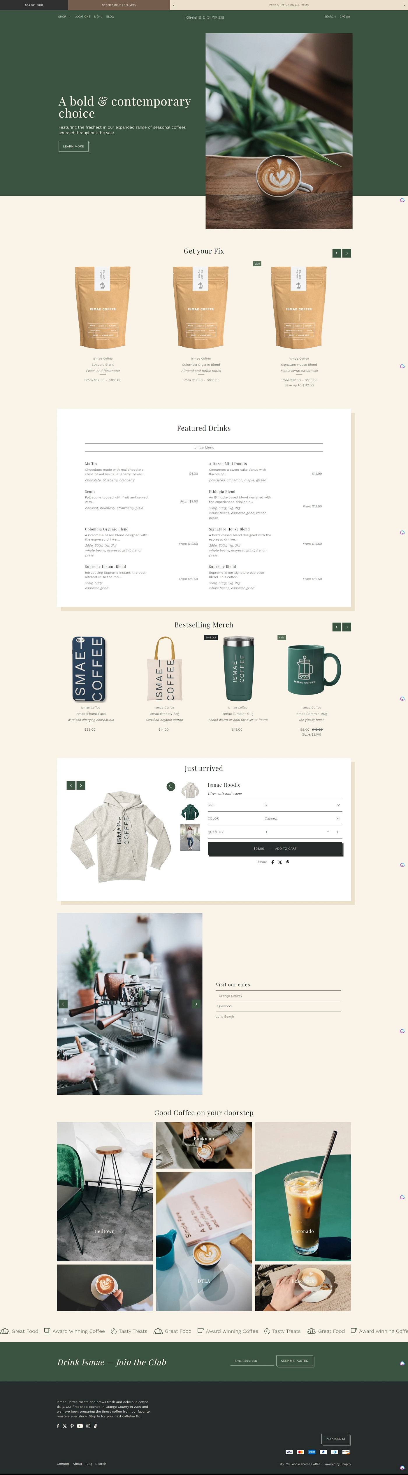 eCommerce website template: Foodie