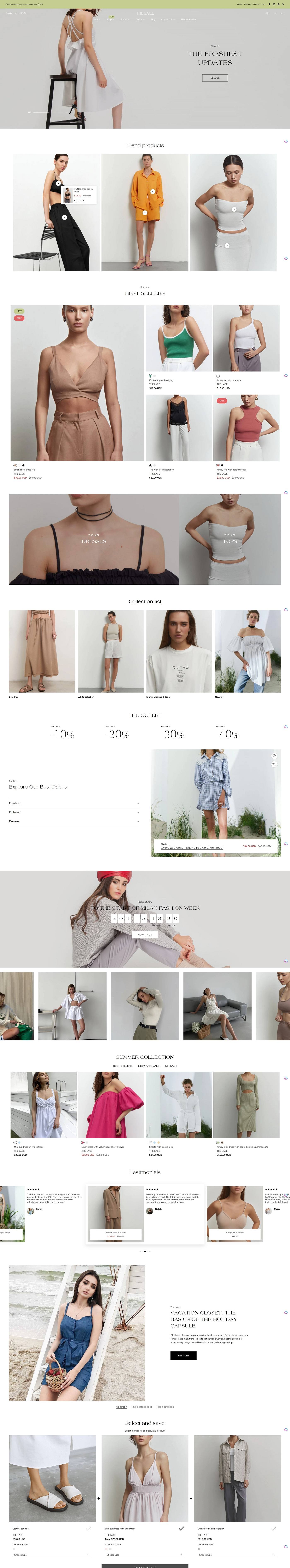 eCommerce website template: Gain