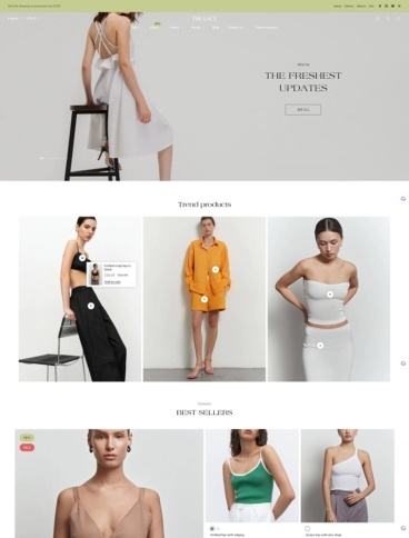 eCommerce website template: Gain