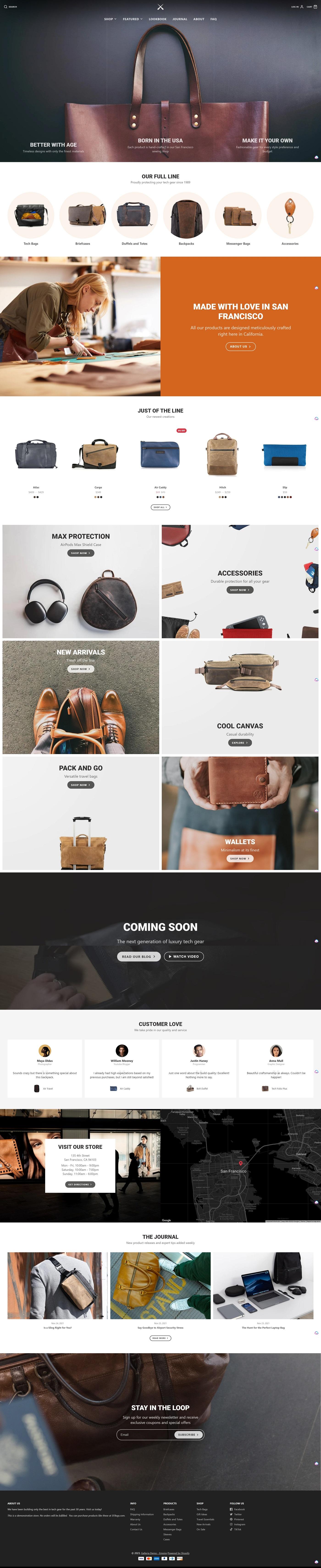eCommerce website template: Galleria
