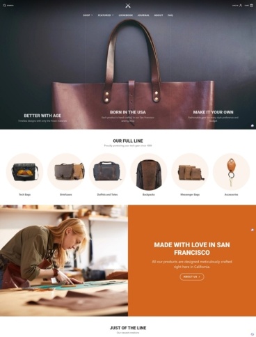 eCommerce website template: Galleria