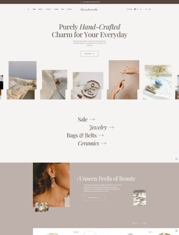 eCommerce website template: Handmade