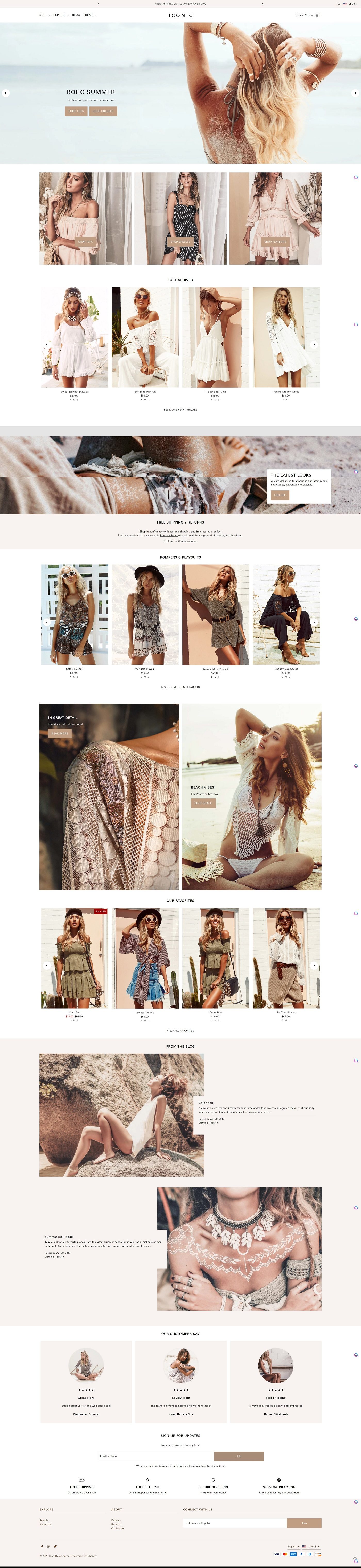 eCommerce website template: Icon