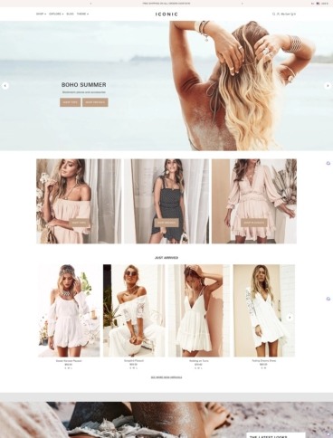 eCommerce website template: Icon