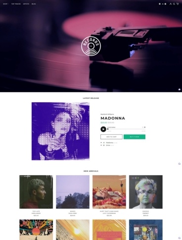 eCommerce website template: Label