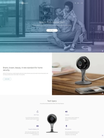 eCommerce website template: Launch