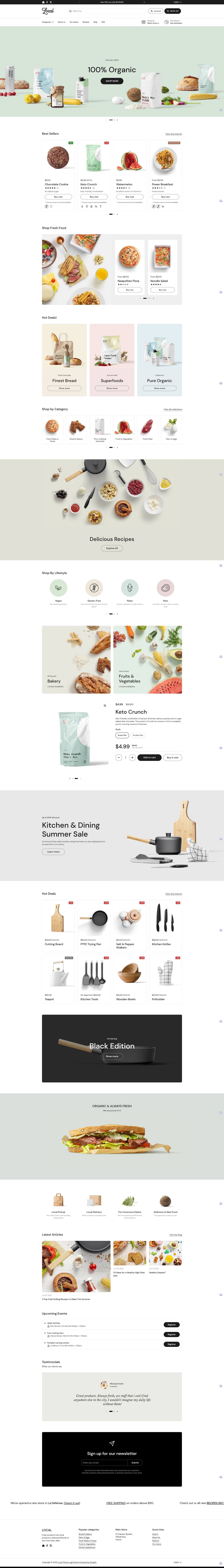 eCommerce website template: Local