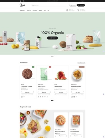 eCommerce website template: Local