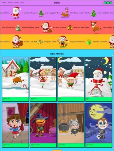 eCommerce website template: Lute