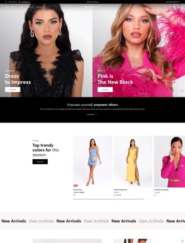 eCommerce website template: Marble