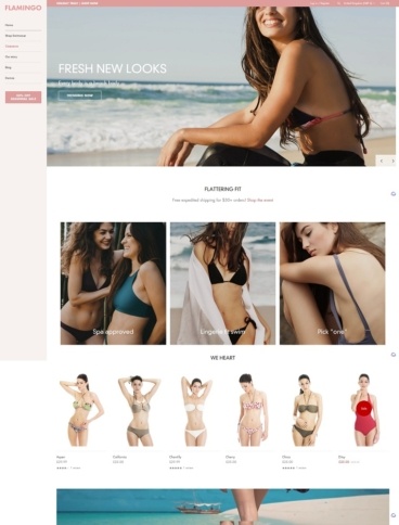 eCommerce website template: Masonry