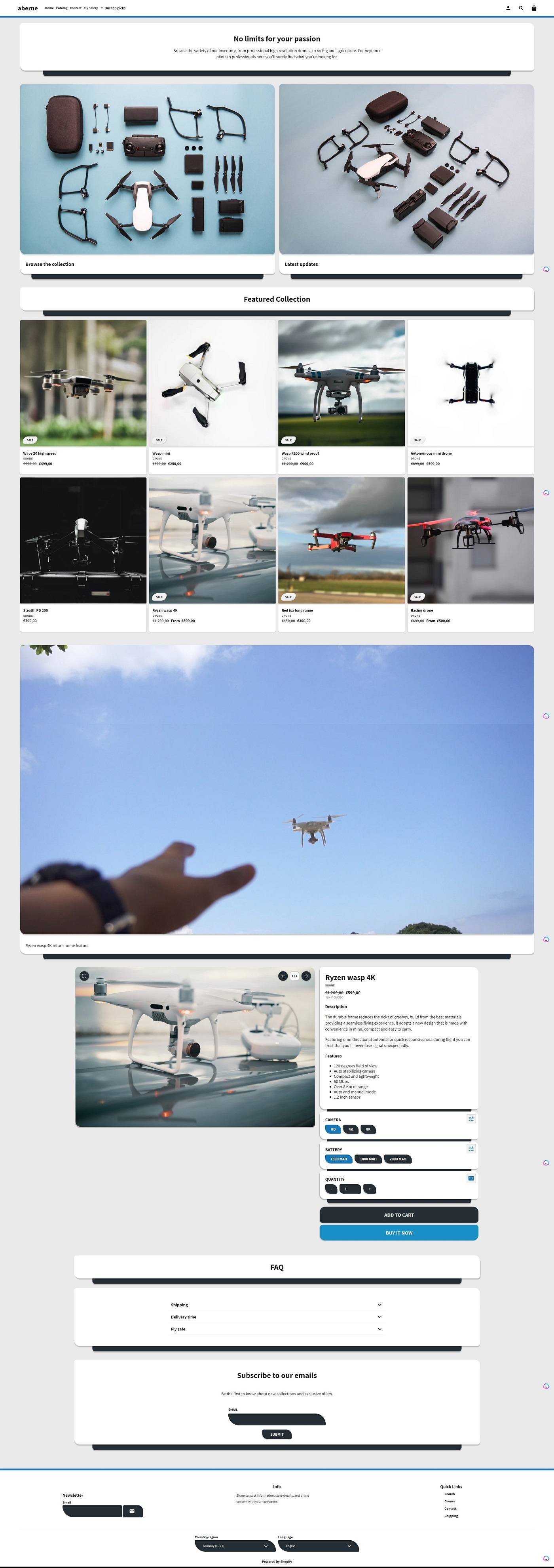 eCommerce website template: Modules Shopify Theme