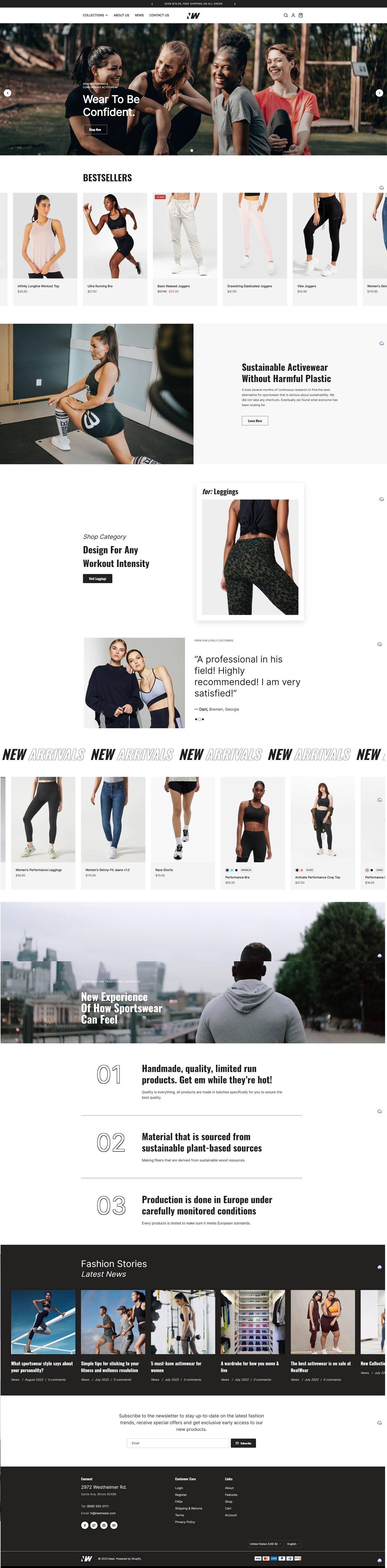 eCommerce website template: Neat