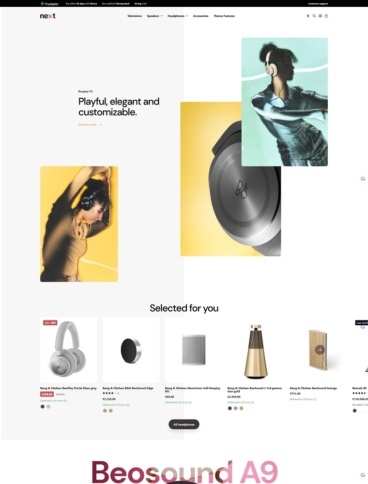 eCommerce website template: Next