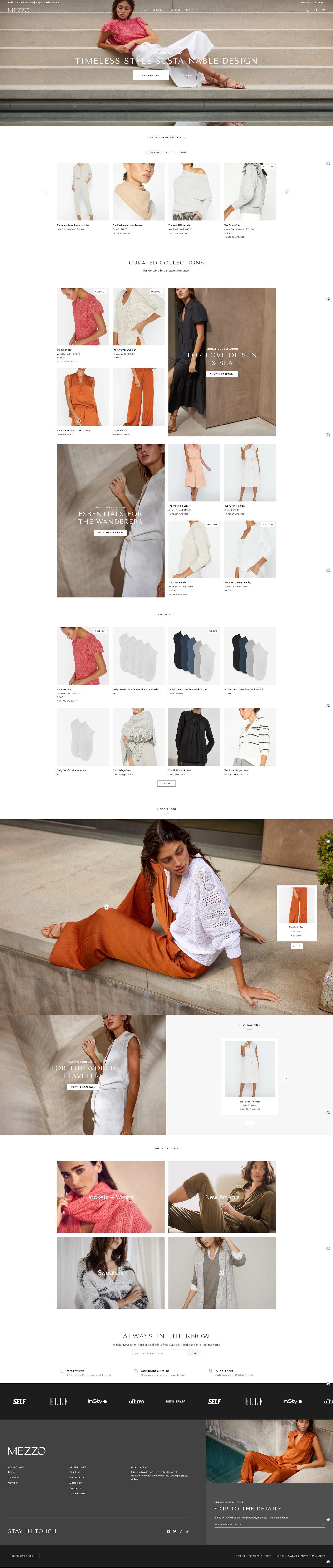 eCommerce website template: Pipeline