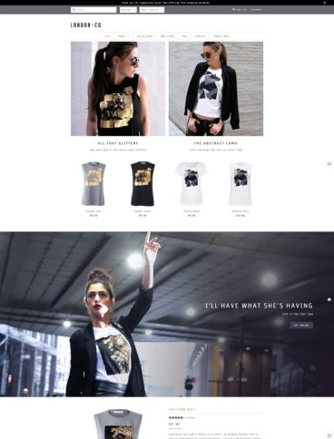 eCommerce website template: Responsive