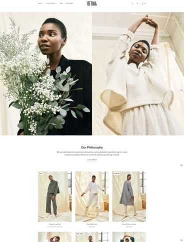 eCommerce website template: Retina